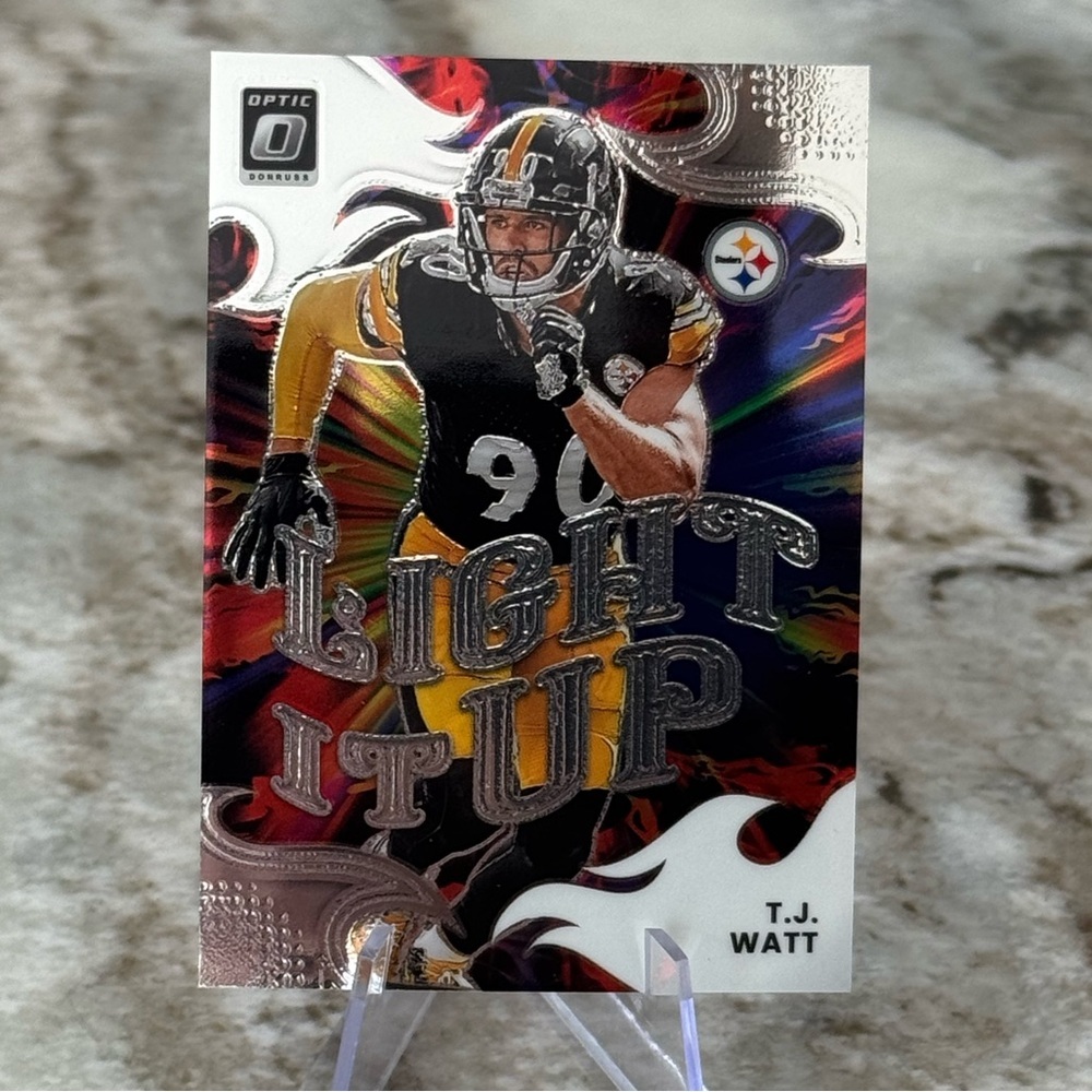 🔥 2025 TJ Watt Panini Donruss Optic Light it Up Color Blast. Pittsburgh Steelers